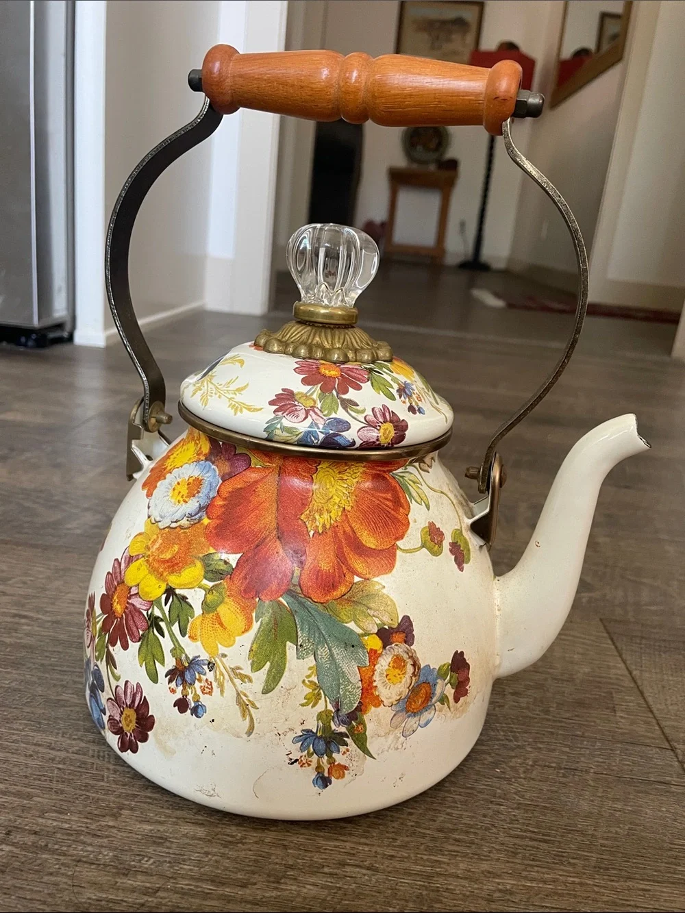 Mackenzie Childs Floral Tea Pot